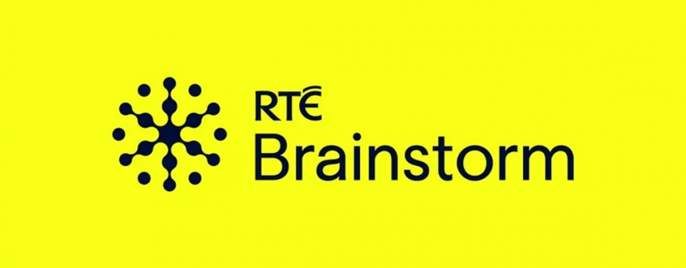 RTE brainstorm logo in black on a yellow background