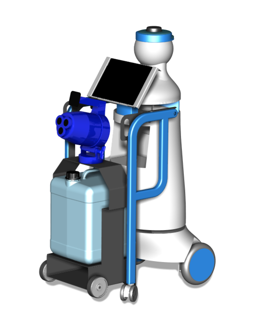 Chemical-disinfection: a chemical disinfection module added to the Kompaï robot