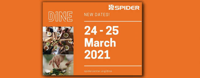 Orange poster with date of event (24-25 March 2021) written in the centre.