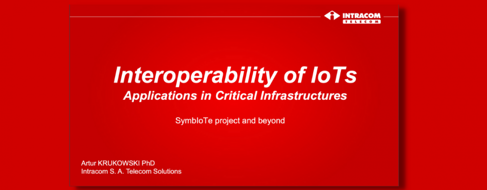 Presentation about “Interoperability of IoTs” by Dr Artur Krukowski