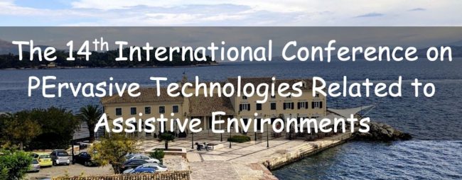 PETRA2021 conference website banner: 14th PErvasive Technologies Related to Assistive Environments