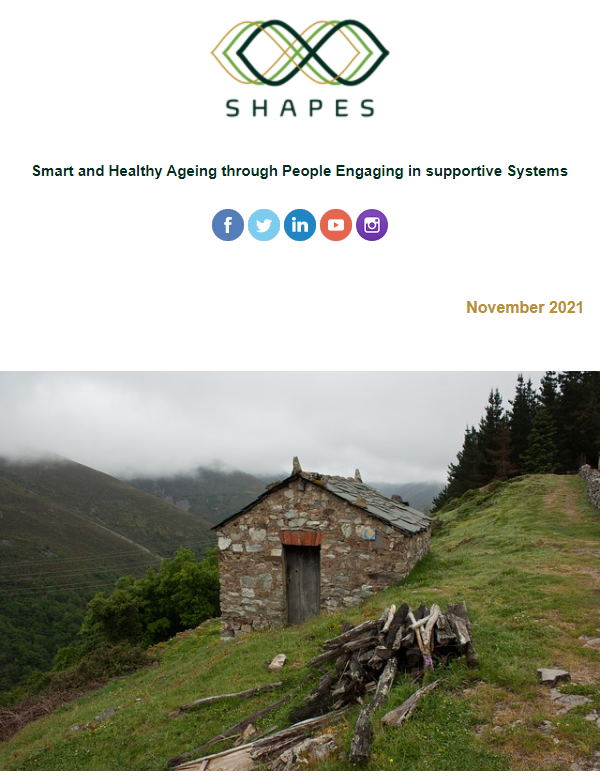 shapesnewsletter5 SHAPES newsletter cover for november featuring shapes logo and a photo of a stone cabin on a grassy hill